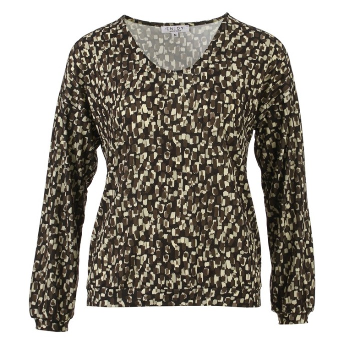 Enjoy Blouson shirt travel Bruin dessin